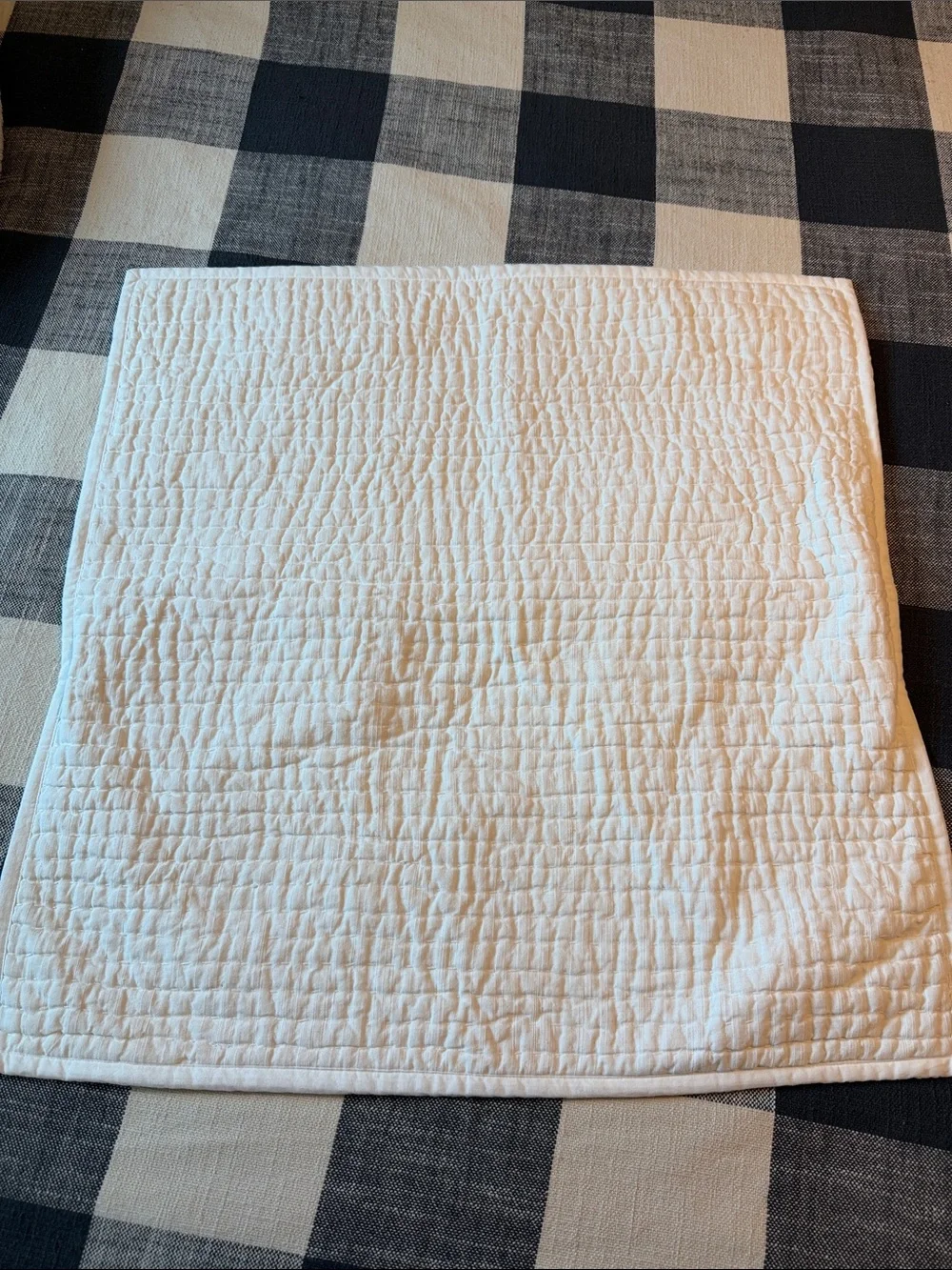 Pottery Barn White Quilted Pillow Sham Cover